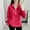 Red, variant on Women's Oversized Polars Fleece Jackets Fashion Solid Casual Winter Warm Coats Full Zipper Stand Collar Jacket Fuzzy Sherpa Long Sleeve Outwears