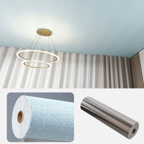 Up to 40% off Gifts Oefntac 10M roll of wallpaper Ceiling wallpaper Self-adhesive waterproof soundproof wallpaper Bathroom Kitchen Living Room Bedroom Ceiling