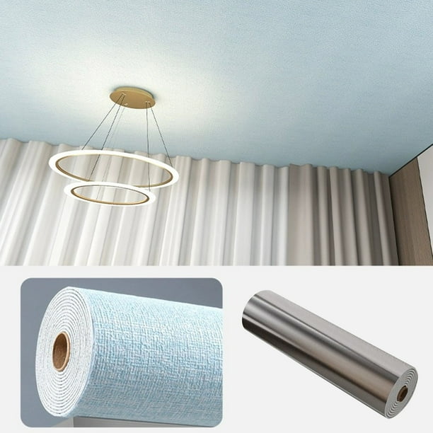 Self-Adhesive Waterproof Soundproof Wallpaper Roll, Modern Ceiling Wall Sticker for Bathroom Kitchen Living Room Bedroom, Peel and Stick Wallpaper for Easy Home Decor Upgrade, Removable Wallpaper