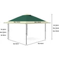 thumbnail image 2 of WPOND 13'x13' Pop-Up Patio Gazebo with Netting, Waterproof Canopy and UV Protection, Dark Green/Gray, 2 of 6