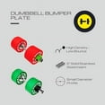 thumbnail image 6 of HulkFit Color Coded 2-Inch Dumbbell Bumper Plate with Steel Hub, Single, 25 Pounds, 6 of 7