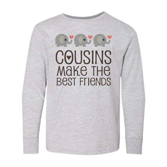 Inktastic Cousins Make the Best Friends Long Sleeve Youth T-Shirt