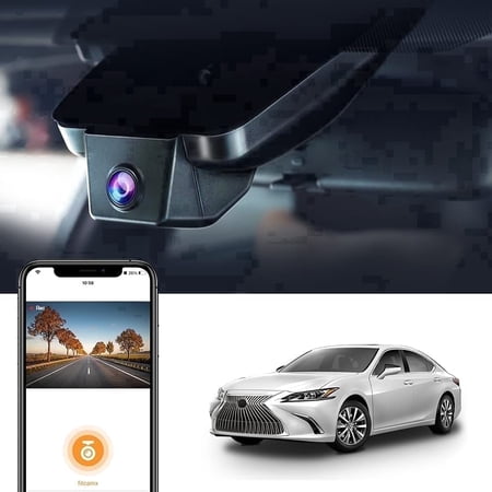 Fitcamx 4K Dash Cam for Lexus ES 2019-2025, OEM Plug & Play WiFi, Night Vision, Loop Recording, G-Sensor, 64GB Card