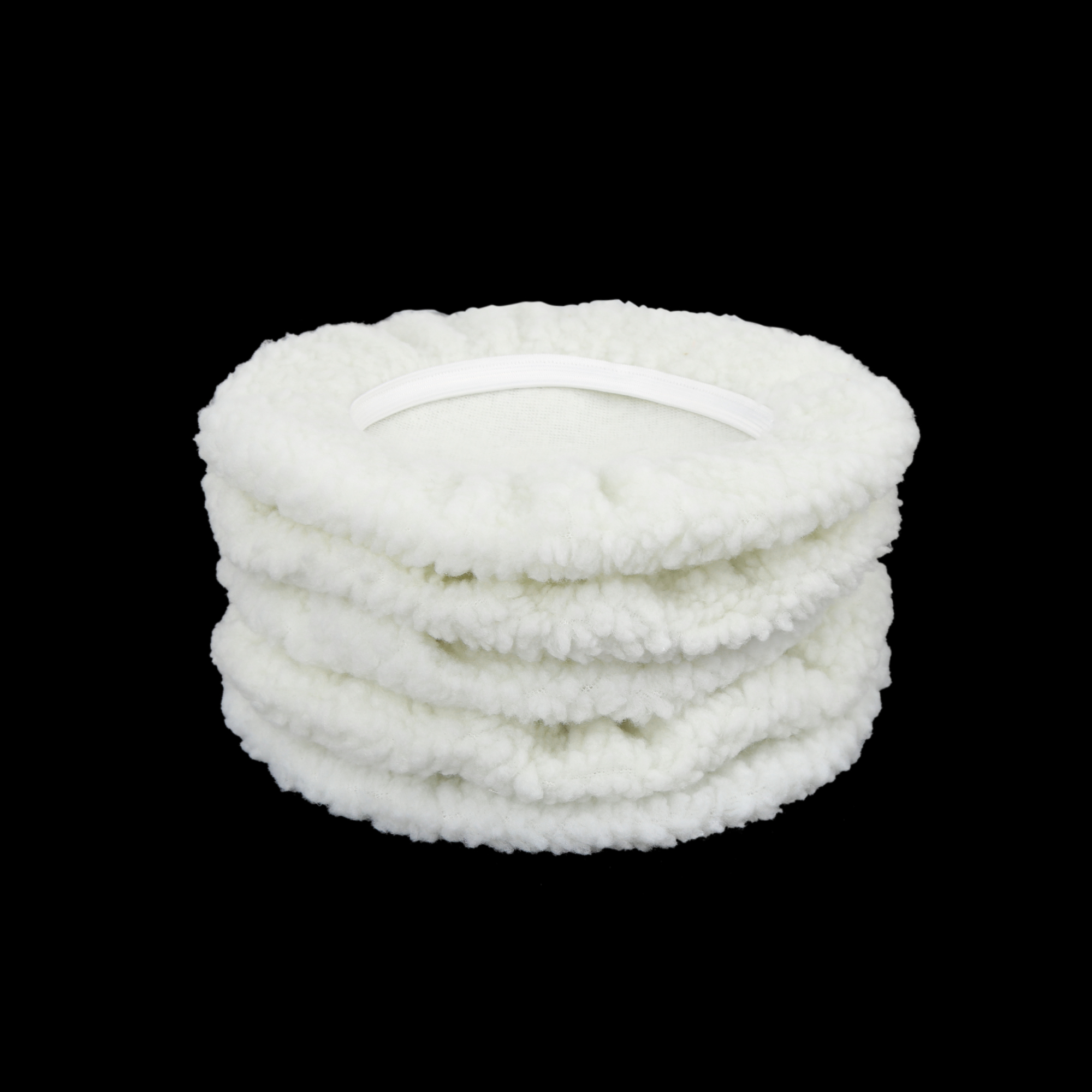 Unique Bargains 5Pcs 9"-10" White Plush Car Wax Polishing Bonnet Buffing Pads