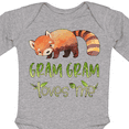 thumbnail image 4 of Inktastic Gram Gram Loves Me Cute Red Panda Boys or Girls Long Sleeve Baby Bodysuit, 4 of 5
