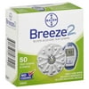 Bayer Breeze 2 Blood Glucose Test Strips, 50 count