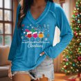 thumbnail image 6 of EchfiProm Womens Sky Blue Shirts Fall Casual Christmas V Neck Reindeer Xmas Long Sleeve T Shirts for Women, 6 of 6