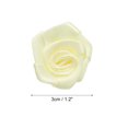 thumbnail image 2 of Uxcell 50pcs 3cm Ribbon Roses for Crafts Artificial Fabric Flowers, Light Yellow, 2 of 5