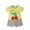 Yellow, variant on DAETIROS Toddler Boys Outfit Sets-Fashion Comfy Casual Cotton Dino Print Crewneck Top and Elastic Shorts Boys Summer Clothes Yellow Size 6M-5