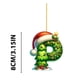 thumbnail image 4 of Adorno acrílico 2D para árbol de Navidad | Colgante de carta inicial personalizado | Decoración verde colgante de doble cara para fiesta familiar de Navidad | Don único | 1 pieza, 4 of 4