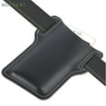 thumbnail image 5 of BadPiggies Men Leather Cell Phone Holster Belt Bag Retro Mobile Phone Waist Sheath Pouch Storage Holder (Black), 5 of 9