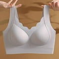 thumbnail image 6 of AINIYS Thin Fabric Bralettes Seamless Secure Fit Bra for Women Bralette Breathable Everyday Bras Lift and Support Push-Up Bra Cleavage Bra Plus Size Armpit Fat Control Bra Gray L, 6 of 6