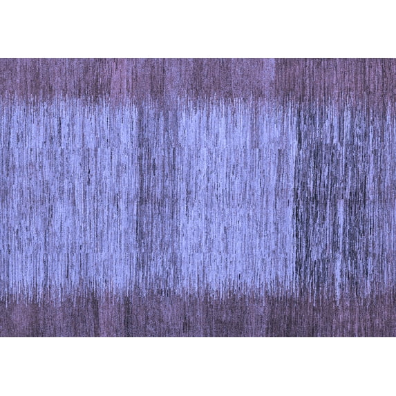 Ahgly Company Indoor Rectangle Abstract Blue Modern Area Rugs, 5' x 7'
