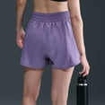 thumbnail image 2 of Women's Nike Dri-FIT High-Waisted 2-in-1 Shorts Color: Black Size: SMALL, 2 of 4