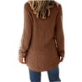 thumbnail image 3 of DYMADE Women Fashion Solid Color Long Sleeved Pullover Plush Soft Sweater, 3 of 3
