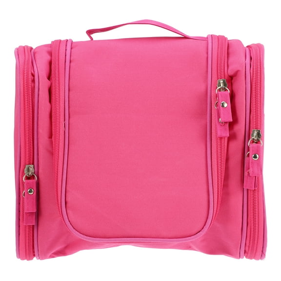 1 Pcs Travel Makeup Bag Travel Toiletry Organizer Makeup Brush Holder Waterproof Oxford Cloth Rose Red