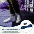 thumbnail image 6 of Uxcell No Tie Shoelaces Tieless Elastic Shoe Laces with 2 Metal Locks Buckles Fit for Adults Sneakers Canvas Shoes Dark Blue, 6 of 7