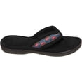 thumbnail image 2 of Isotoner Women's Microterry Greta Open Toe Thong Slippers, Black XL (9.5-10), 2 of 7
