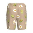 thumbnail image 2 of Lsque Egg and Avocado Mens Sleep Pajama Shorts,Short Pajama Pants, Cotton Ultra-Soft Knit-Small, 2 of 9