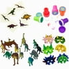 Fun Central (BC836) 5 packs Dinosaur Party Pack, Dinosaur Party Masks, Dinosaur Tattoos for Kids, Jumbo Dinosaur Stampers