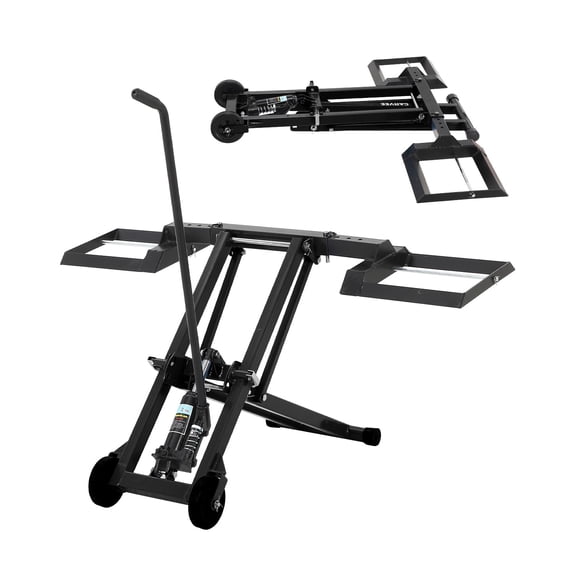 CuisinSmart 500 LBS Hydraulic Lawn Mower Lift Jack, Adjustable Wheelbase 40‑47.6", 3‑Level Height ATV Jack for Riding Lawn Mowers, Zero‑Turn Mowers & Garden Tractors