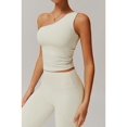 thumbnail image 3 of Women'S One Shoulder Tank Tops Sleeveless Slim Fit Cropped Tee Shirt Y2k Tops  XL, 3 of 8