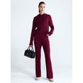thumbnail image 2 of Free Assembly Women's and Women's Plus Cozy Yarn Cable Knit Sweatpants, 28.5" Inseam, Sizes XS-4X, 2 of 5
