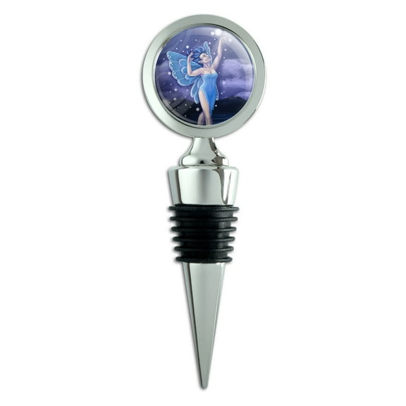 Dancing Fairy Moonlit Night Faerie Wine Bottle Stopper