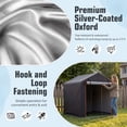 thumbnail image 2 of Homall Outdoor Storage Shed 5x7x5.5 ft Metal Carport with Durable Oxford Fabric Cover and Roll-Up Zipper Door, Water-Resistant Outdoor Storage shelter for Bike, Motorcycle, Garden Tools, Black, 2 of 7