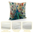 thumbnail image 4 of COMIO  Watercolor Birds Peacock Elk Decorative Throw Pillowcase Cushion Cover (Peacock), 4 of 5
