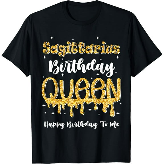 Sagittarius Birthday Queen Happy Birthday To Me Women Party T-Shirt