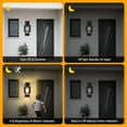 thumbnail image 4 of Modern Motion Sensor Outdoor Wall Lights 2 Pack 15" Exterior Wall Sconce Waterproof Porch Light, 4 of 7
