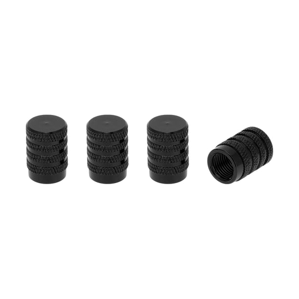 Tapones de Válvula de Neumático 7x17mm para Coche Camión Motocicleta Bicicleta Cubiertas de Válvula de Neumático Aleación de Aluminio Negro Estiloso