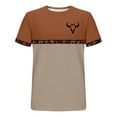 thumbnail image 5 of Jinhomg Mens Casual Graphic T-Shirts Vintage Western Animal Print Tees Big and Tall Comfy Short Sleeve Crew Neck Tops 2025 Daily Wear Khaki XXL, 5 of 6