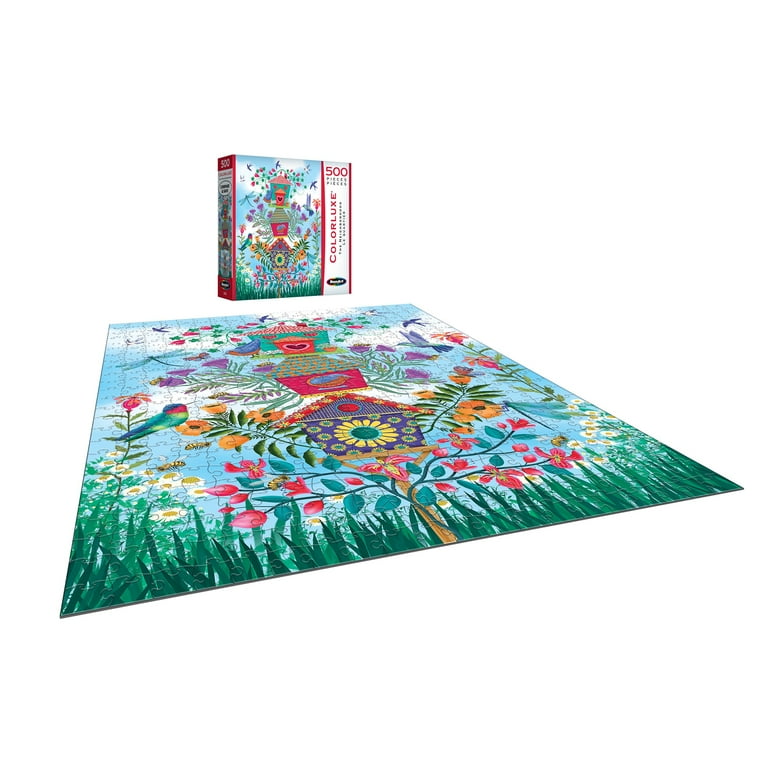 RoseArt Colorluxe 500-Piece Floral Art Puzzle The Neighborhood
