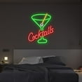 thumbnail image 3 of Handmadetneonsign Cocktails Led Sign, Pub Led Sign, Wall Decor, Cocktails Neon Sign, Custom Neon, 3 of 5