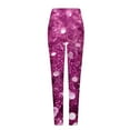 thumbnail image 5 of DDAPJ pyju Womens Workout Leggings Shiny Glitter Sequin Printed Slim Yoga Pants High Waisted Stretch Casual Holiday Tights Limited Time Sales of Today Multicolor XXL, 5 of 6