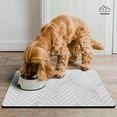 thumbnail image 2 of Dog Food Mats for Floors Super Absorbent, Pet Cat Food Mat - Non Slip Dog Bowl Mats for Food and Water, Eco-Friendly Boho Dog Placemats Feeding Mat, 2 of 6