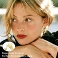 thumbnail image 5 of YOUNGYUE 14K Gold Plated Hoop Earrings for Women Hypoallergenic Thick Gold Hoops Earrings with Sparkly Cubic Zirconia, 5 of 7