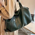 thumbnail image 4 of Bolsos de hombro grandes para mujer, de piel suave y de calidad, de color verde, nuevos bolsos de mano de gran capacidad para mujer, bolsos de mano informales que combinan con todo, 2024, 4 of 5