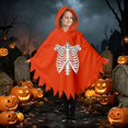 thumbnail image 6 of Girls Hooded Jumpsuits Long Sleeve Graphic Bluses Halloween Themed Costume Party Stylish Holiday Tops for Kids, 6 of 8