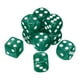 thumbnail image 1 of Paquete de 10 dados estándar de 6 caras de colores, dados mini poliedros de acrílico con patrón de perla para juegos de mesa o aprendizaje matemático, punto verde oscuro/blanco, 1 of 6