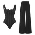 thumbnail image 5 of LEBONYARD Plus Size One-Piece Sleeveless Swimsuit:Flattering & Supportive,Women Plus Size Print Bowknot Set Two-Piece Swimsuit Swimwear Bikini Set Black S, 5 of 9