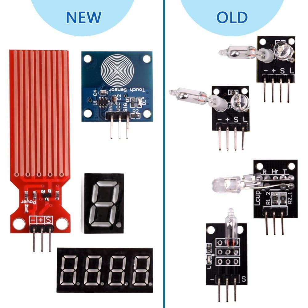 Kuman 37 in 1 Sensor Module Kit for Arduino and Raspberry Pi with Project Tutorials