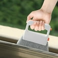 thumbnail image 3 of Window Track Cleaner Brush with Washable Scouring Pad - Multi-Surface Cleaning Tool for Hollow Rails, Sliding Doors, Sinks & Vents - 11.2in Durable PP Handle & Replaceable Head - Effortless Dust Remo, 3 of 8