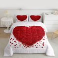 thumbnail image 2 of Homewish Red Cartoon Loves Bedding Comforter Set,Happy Valentine'S Day Twin Comforter Sets,Romantic Theme Bedding Set For Men Women,Luxury Bedroom Decor Reversible,2pcs, 2 of 8