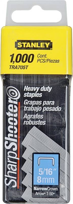 Stanley Hand Tools TRA705T 1 000 Count .31 in. Sharp Shooter Narrow Crown Heavy D