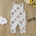 thumbnail image 5 of KVPLBQFD Kids Brown Sweatsuit Boys and Onesie Baby Boy Girls Sleeveless Baseball and Rugby Prints Romper Jumpsuit for Gifts for 3 Month Old Girl Cute Baby Girl Clothes, 5 of 5