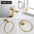 thumbnail image 3 of 5-Piece Brushed Gold Bathroom Hardware Accessories Set, Gold Towel Bar Holder Set Towel Rack Set Stainless Steel Wall Mounted, 23.6 Inch, 3 of 5