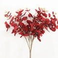 thumbnail image 3 of Artificial Eucalyptus Leaves Stems Real Touch 20 Branches 6 Colors Available Red, 3 of 4